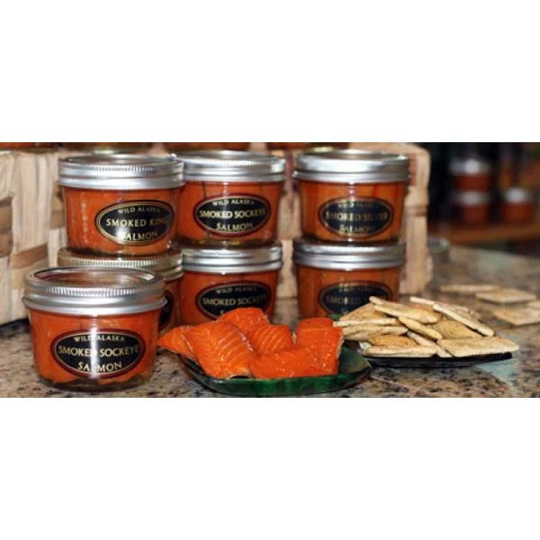 Gourmet Jarred Smoked Sockeye Salmon 12 Pack - Image 2